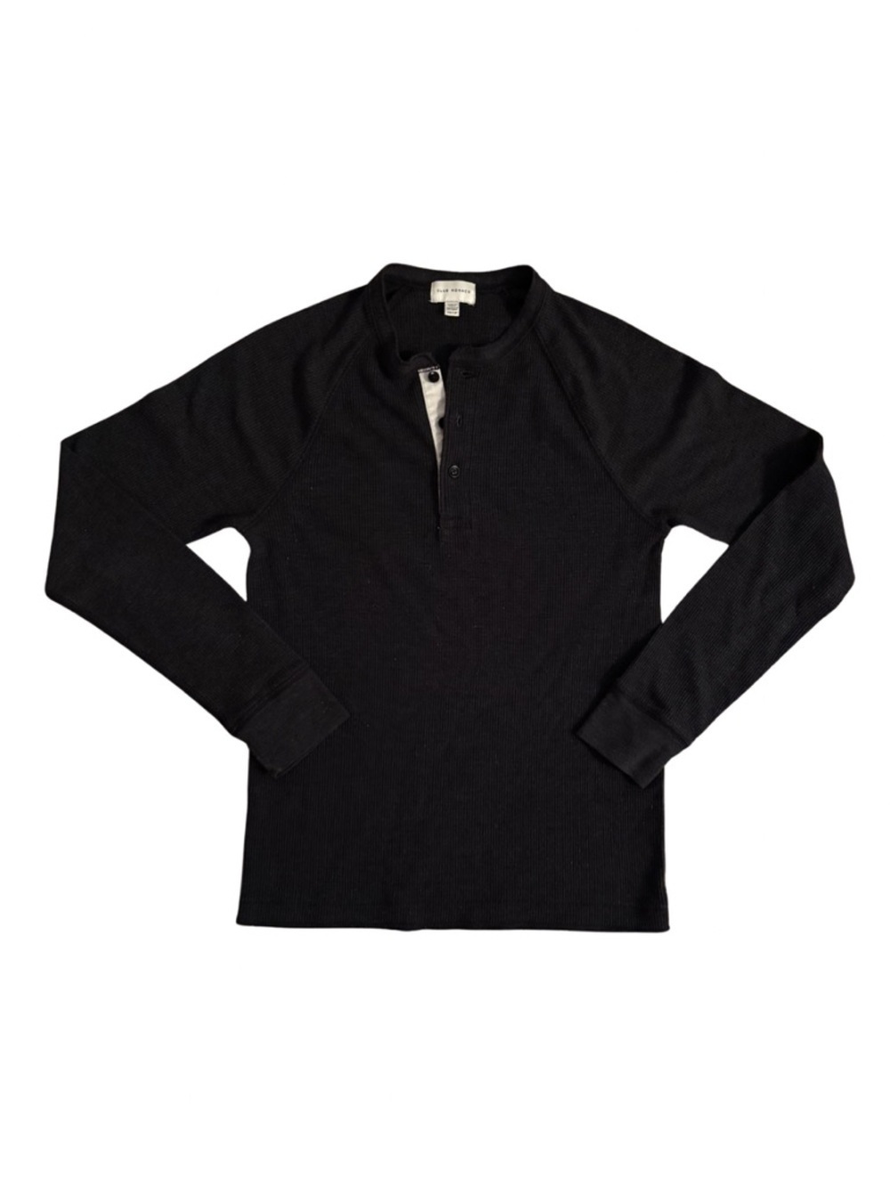 Club Monaco Men's Charcoal Long-Sleeve Henley Thermal Shirt